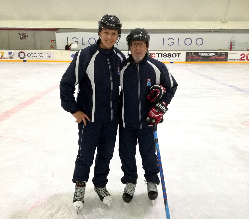 Vratislav Vajner a Joe Johnston z Hockey Canada