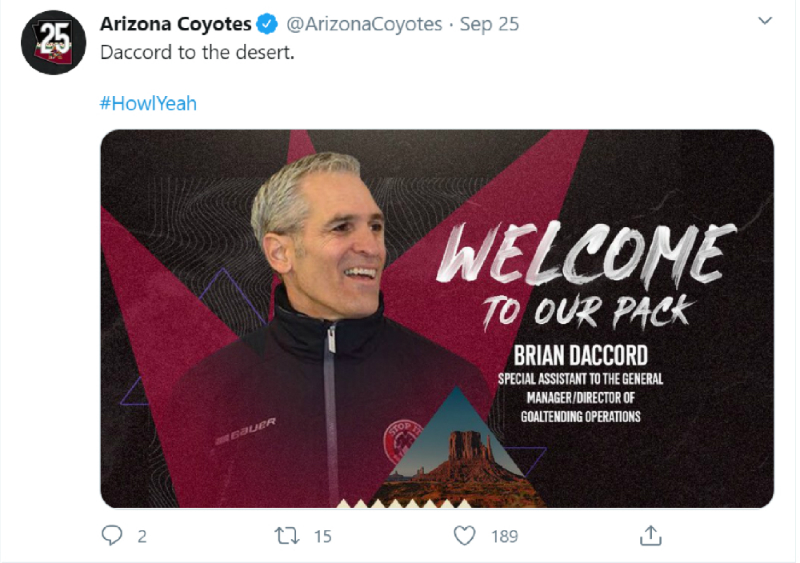 Brian Daccord, asistent GM Arizona Coyotes
